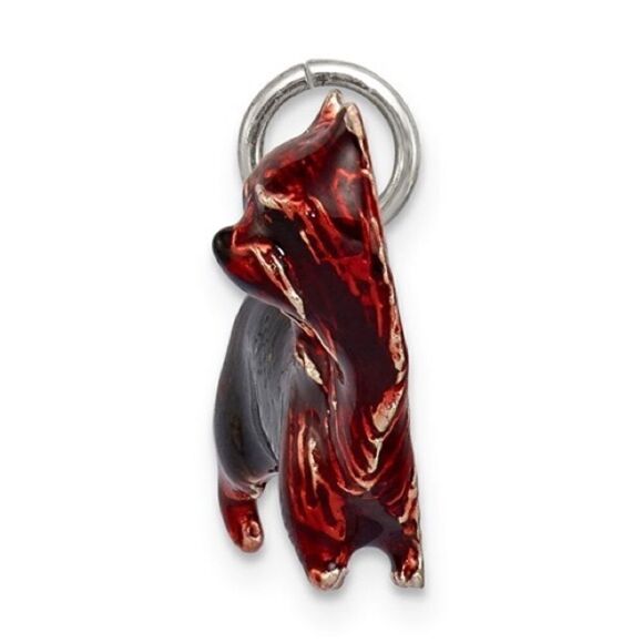 Silver Enameled Brown & Sable Cairn Terrier Charm - Picture 4 of 5